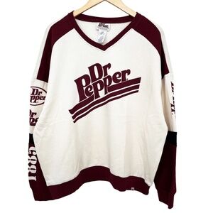 NWOT Dr. Pepper V-Neck Sweatshirt Women’s XL
